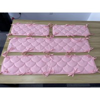 儿童素色绗缝床围衬床保护套